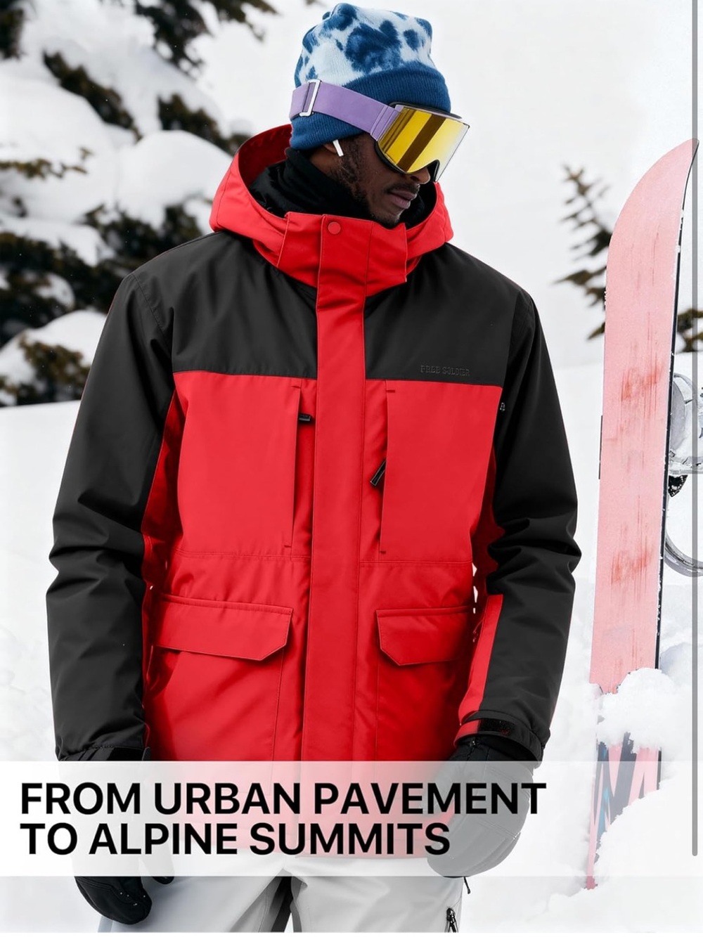 Waterproof Ski Jacket
Fleece Lined Warm Winter Snow Coat With Hood Fully 3XL - Picture 9 of 11